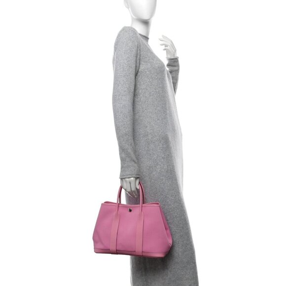 Hermes Garden Party 36 PM Negonda Leather Tote Bag Pink Handbag Purse - Picture 2 of 7